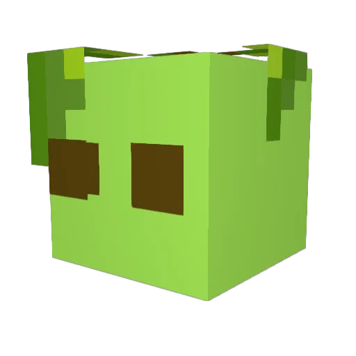 greenapple1212 Minecraft avatar head, 3D render