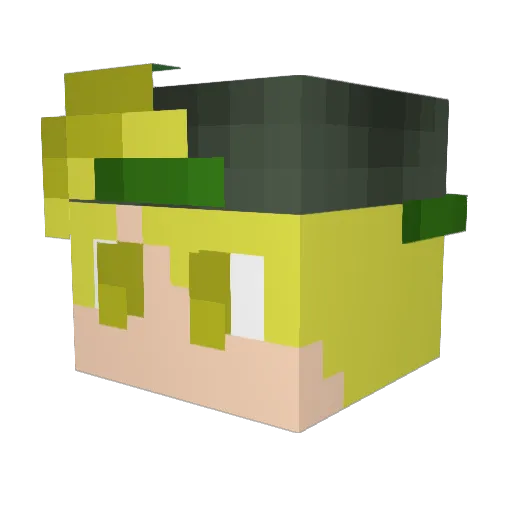 greenarrow505 Minecraft avatar head, 3D render