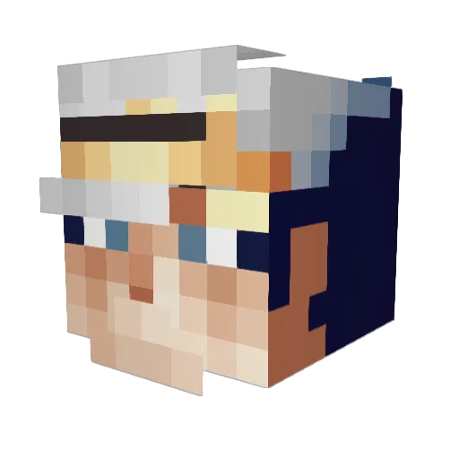 greenazor Minecraft avatar head, 3D render
