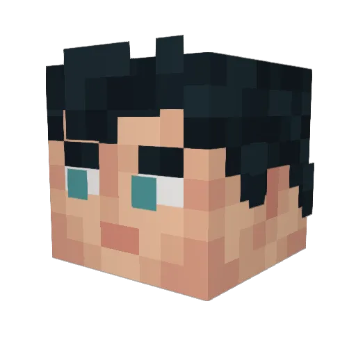 greenbean_hard Minecraft avatar head, 3D render
