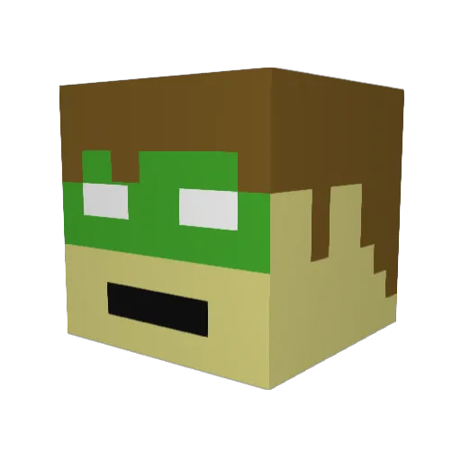 greenbhoy3 Minecraft avatar head, 3D render
