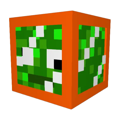 greencanvas Minecraft avatar head, 3D render