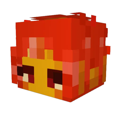greencig Minecraft avatar head, 3D render