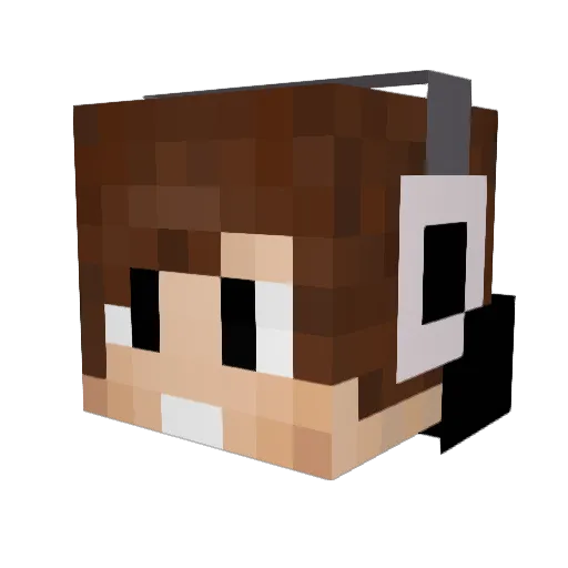 greencolorg Minecraft avatar head, 3D render