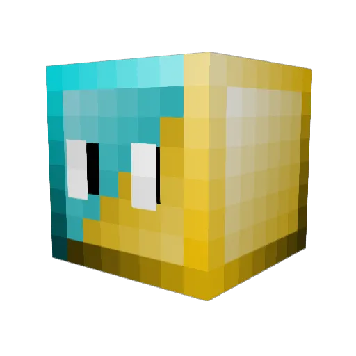 greendiam0nd Minecraft avatar head, 3D render