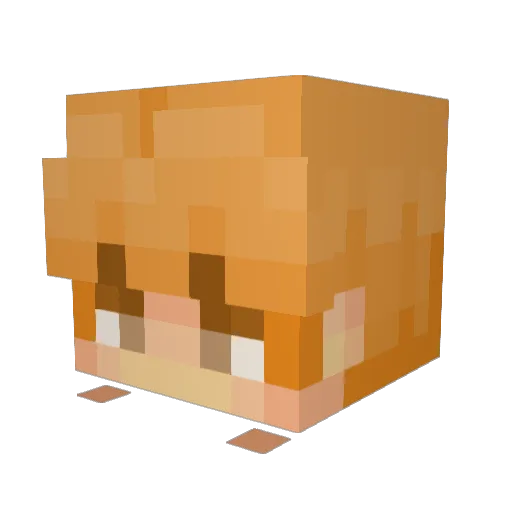 greenedbeans Minecraft avatar head, 3D render