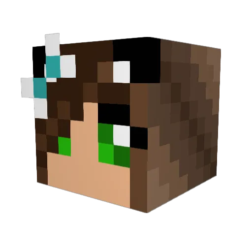 greeneye123 Minecraft avatar head, 3D render