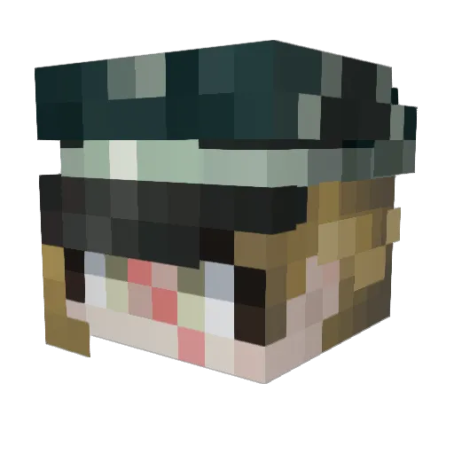 greenflame17 Minecraft avatar head, 3D render