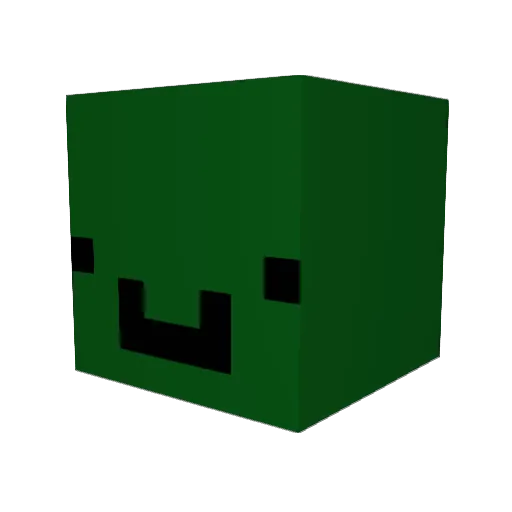 greenfs Minecraft avatar head, 3D render
