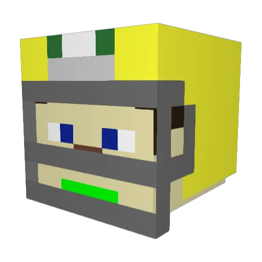 greengoldjoe Minecraft avatar head, 3D render
