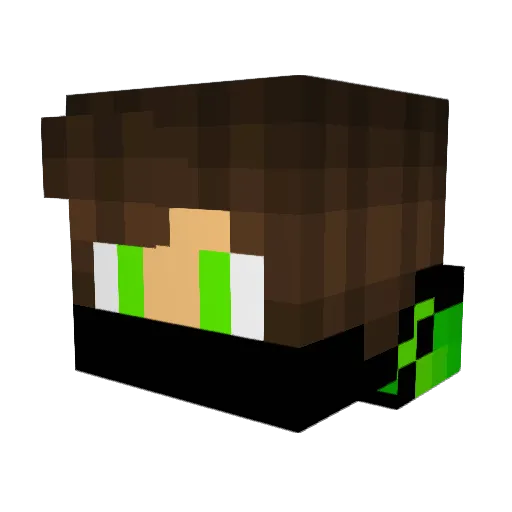 greenguyNL Minecraft avatar head, 3D render