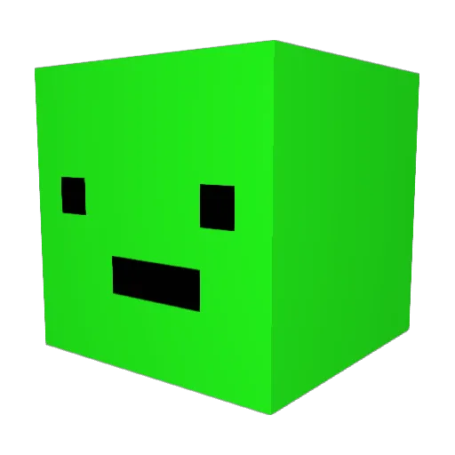 greenguy_1 Minecraft avatar head, 3D render