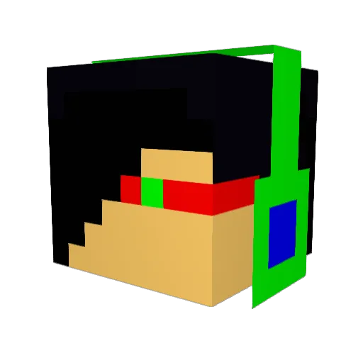 greenhawk123 Minecraft avatar head, 3D render