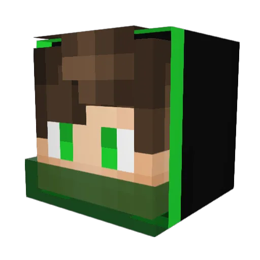 greenhero07 Minecraft avatar head, 3D render