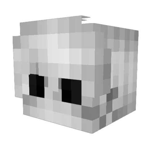 greenkis Minecraft avatar head, 3D render