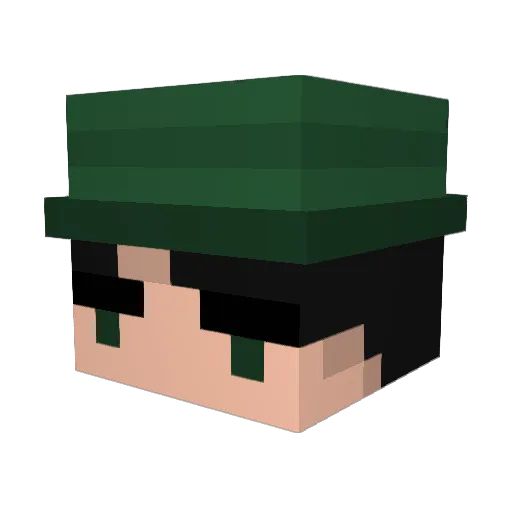 greenlipton Minecraft avatar head, 3D render