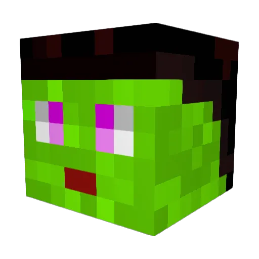 greenman44 Minecraft avatar head, 3D render