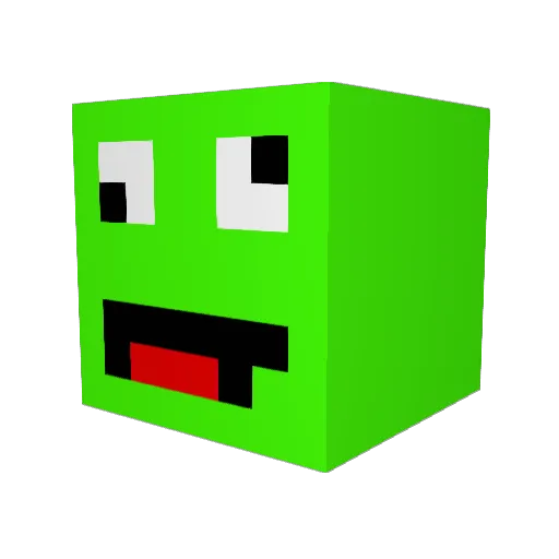 greenmonster1 Minecraft avatar head, 3D render
