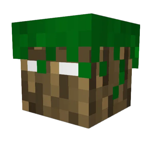 greenmuffin Minecraft avatar head, 3D render