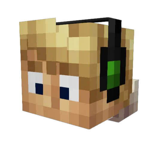 greeno08 Minecraft avatar head, 3D render
