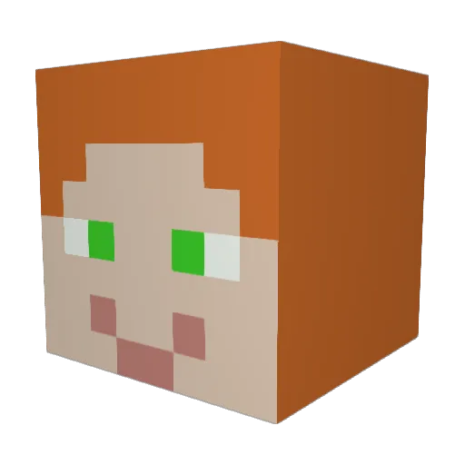 greenoctopus20 Minecraft avatar head, 3D render