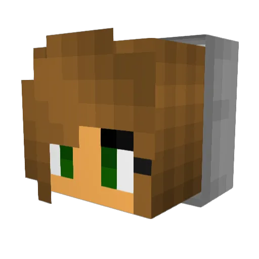 greenpie15 Minecraft avatar head, 3D render