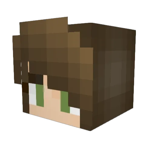 greenskylar Minecraft avatar head, 3D render