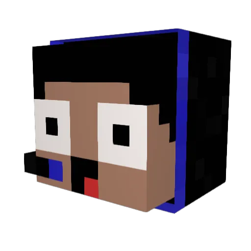 greenstaple Minecraft avatar head, 3D render