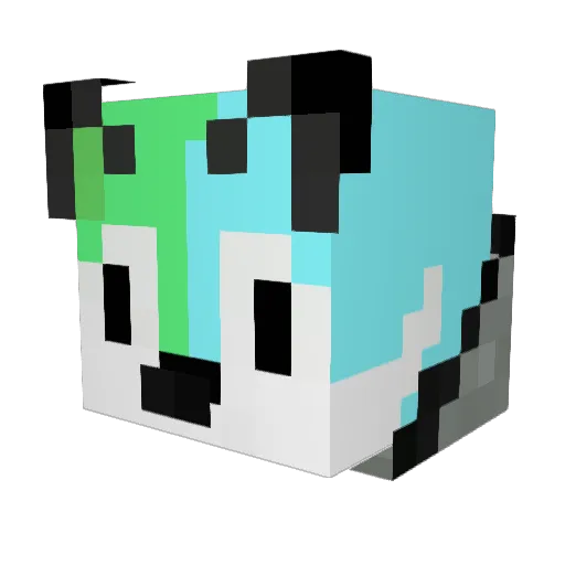 greensuitkid Minecraft avatar head, 3D render