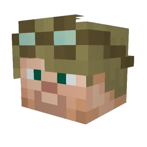 greenteainacup Minecraft avatar head, 3D render