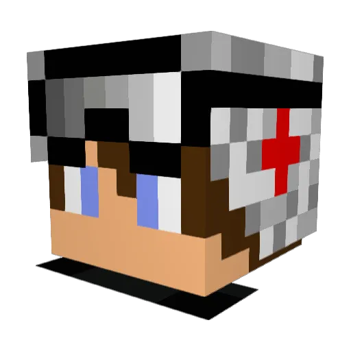 greenthumbnail Minecraft avatar head, 3D render