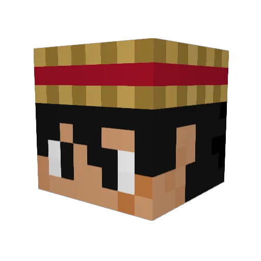 greentracker Minecraft avatar head, 3D render