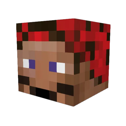 greenx9x Minecraft avatar head, 3D render
