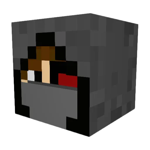 greeny_dev Minecraft avatar head, 3D render