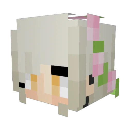 greenygreeny Minecraft avatar head, 3D render