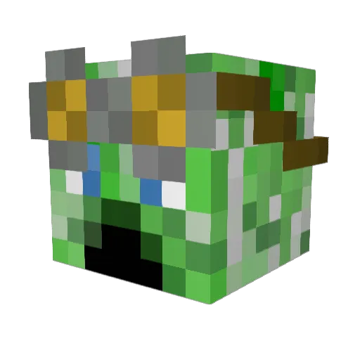 greeperkillerss Minecraft avatar head, 3D render