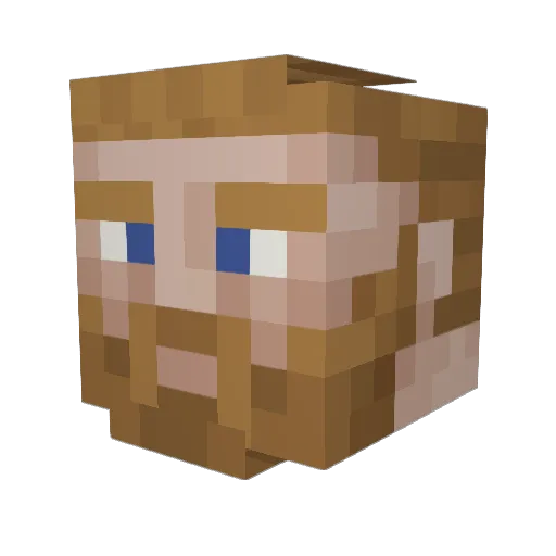 greetchills Minecraft avatar head, 3D render