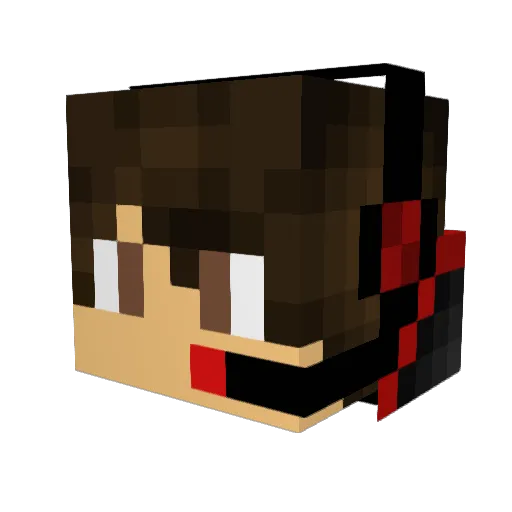 gregbat Minecraft avatar head, 3D render