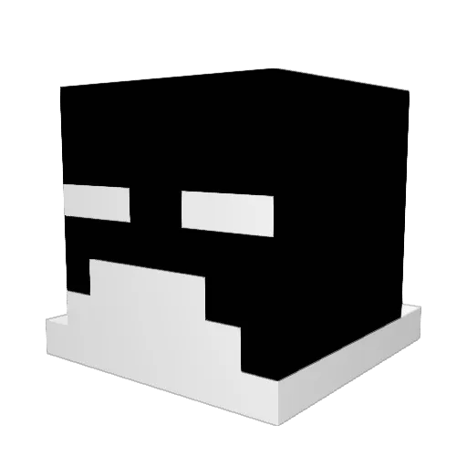 gregcali Minecraft avatar head, 3D render