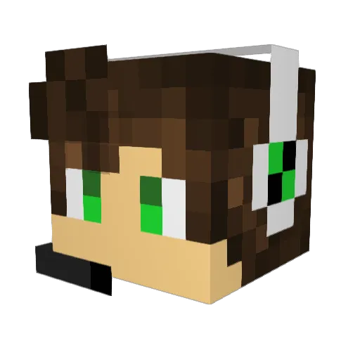 greghair Minecraft avatar head, 3D render