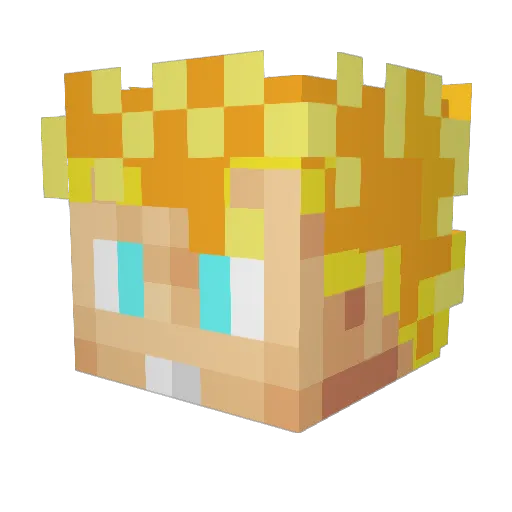 greghoody Minecraft avatar head, 3D render