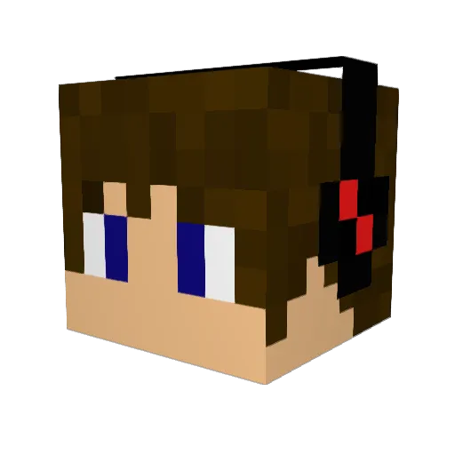 gregorymac Minecraft avatar head, 3D render