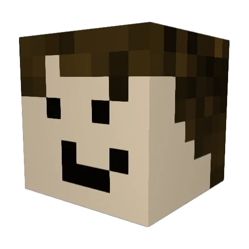 gregpant Minecraft avatar head, 3D render