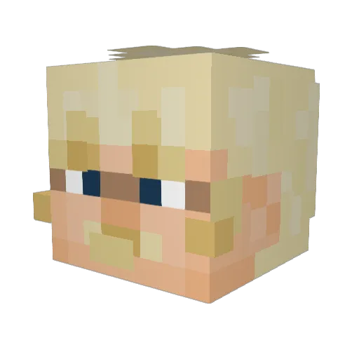 gregzalez Minecraft avatar head, 3D render