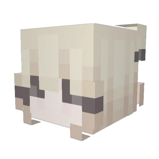 grej_ Minecraft avatar head, 3D render