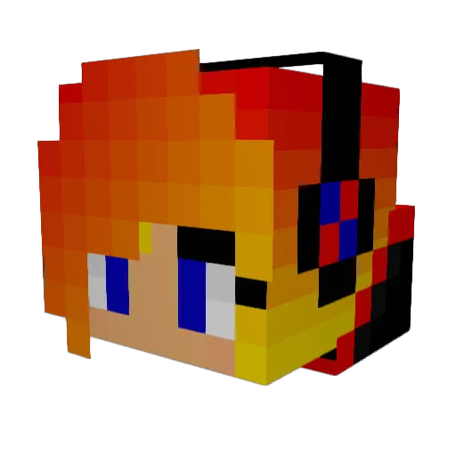 grelot76 Minecraft avatar head, 3D render