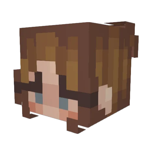 gremxie Minecraft avatar head, 3D render