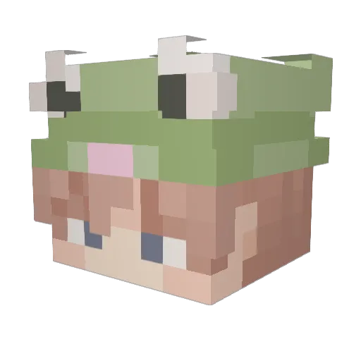 grenbear Minecraft avatar head, 3D render