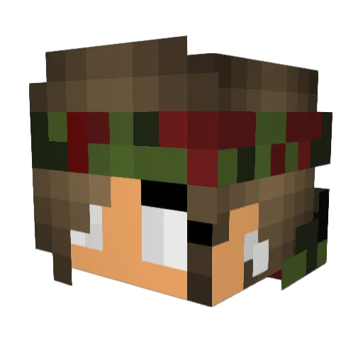 gretacatherine Minecraft avatar head, 3D render