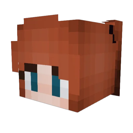gretagoo Minecraft avatar head, 3D render